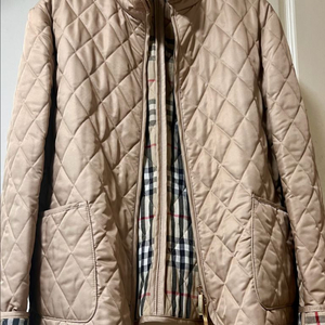 버버리 여성 베이지 퀼팅 자켓