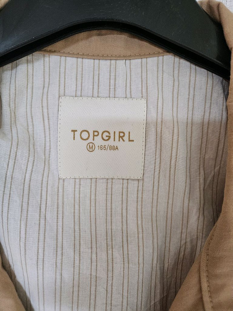 TOPGIRL 카키색 꽃 자수 야상 점퍼--4