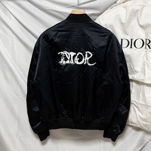 [S+급/54] 디올 X 피터도이그 백로고 블루종 봄버 자켓