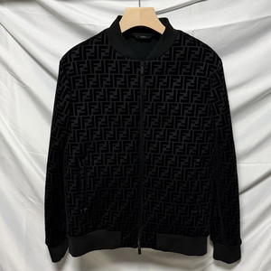 [S+급/48] 펜디 FF로고 벨벳 봄버 자켓 블루종 집업