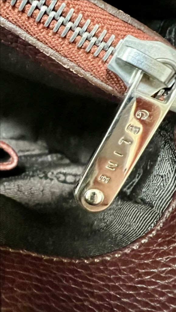 셀린느 꼬냑 소가죽 레더 토드백--4