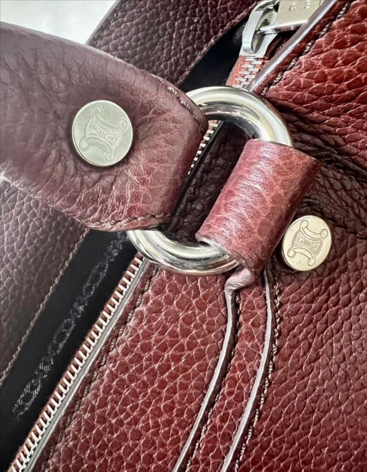 셀린느 꼬냑 소가죽 레더 토드백--5