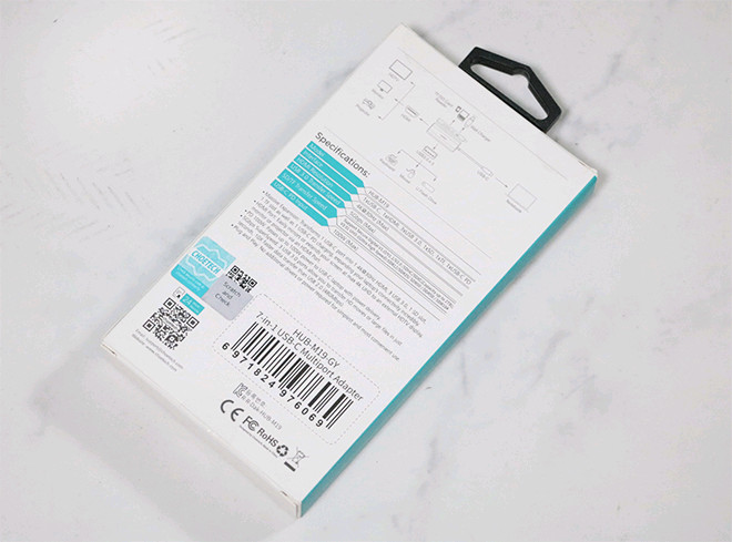 초텍 7in1 멀티포트 허브 HUB-M19-GY 미개봉 새제품 팝니다.--1