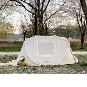 뮤즈 원터치 팝업텐트 아이보리