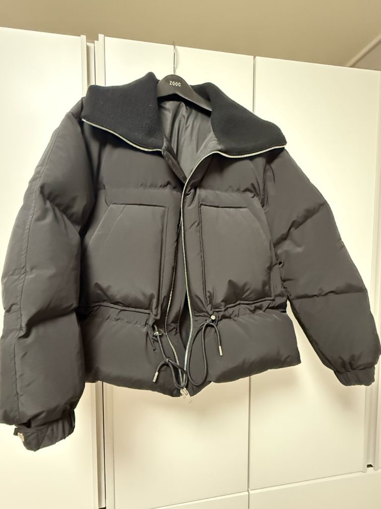 시스템 니트칼라 구스 점퍼 55사이즈--5