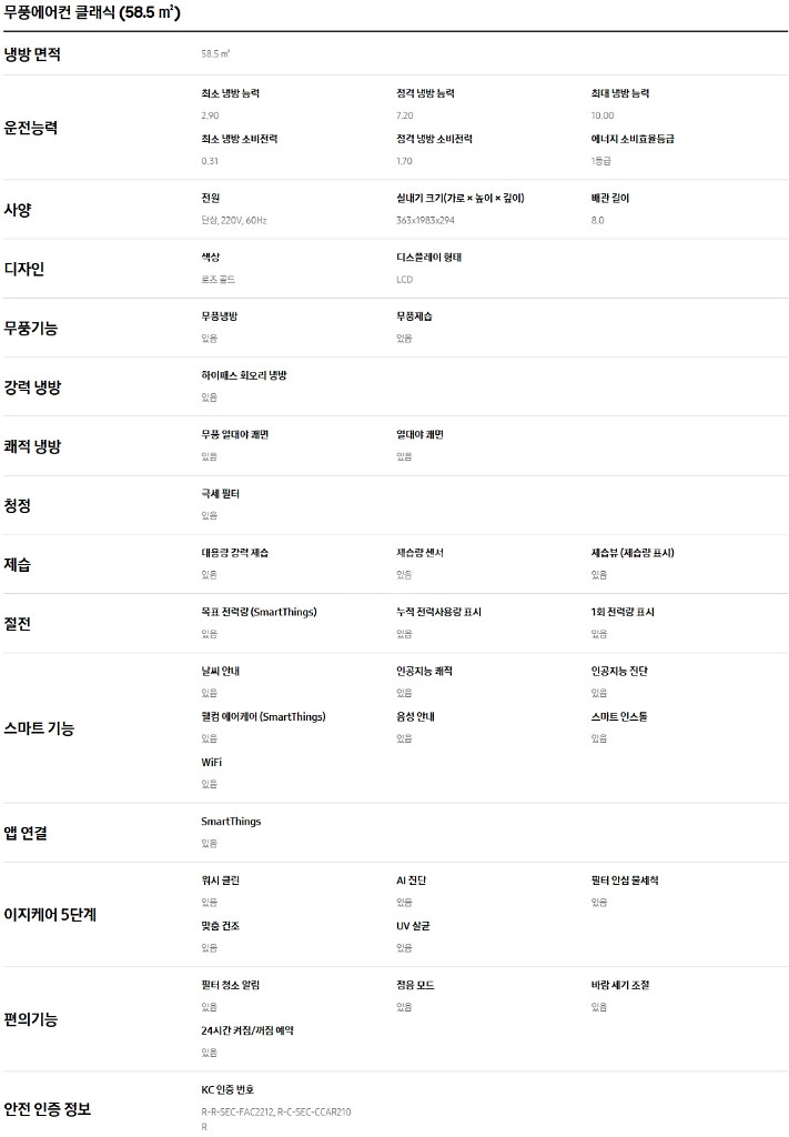 2대세트 1등급 삼성 무풍 에어컨 2in1 실외기 포함 2대 실사용1년--2