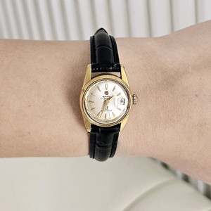 라도 RADO 여성 빈티지 오토매틱 손목 시계 가죽 여성