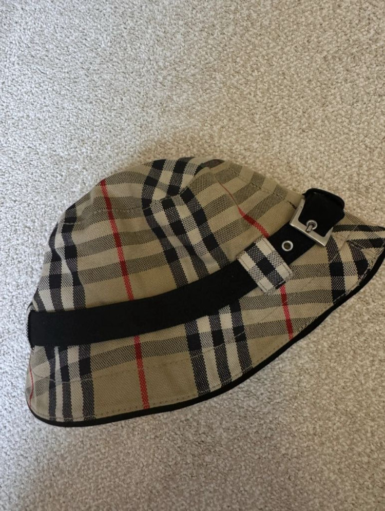 버버리 체크 버킷햇 S (여성 또는 키즈)--1