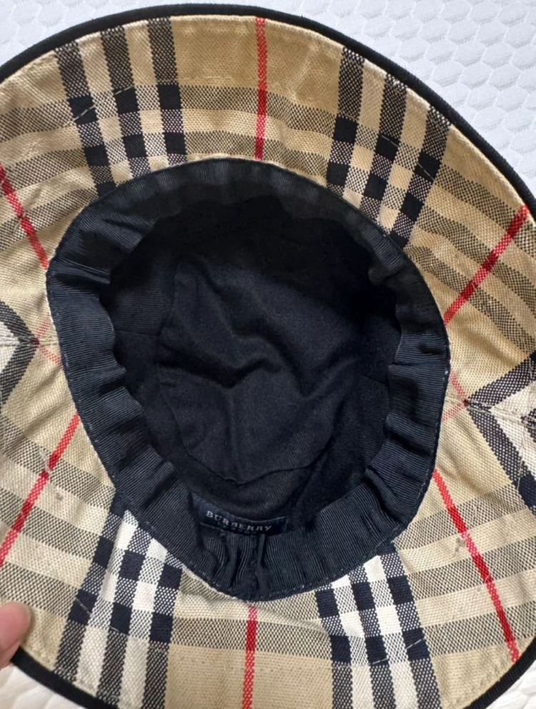 버버리 체크 버킷햇 S (여성 또는 키즈)--2