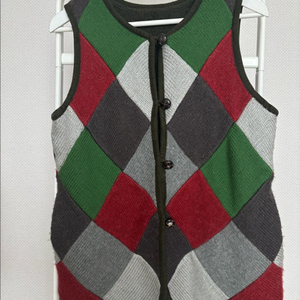 고퀄리티 울wool 퍼 조끼 보온성최고