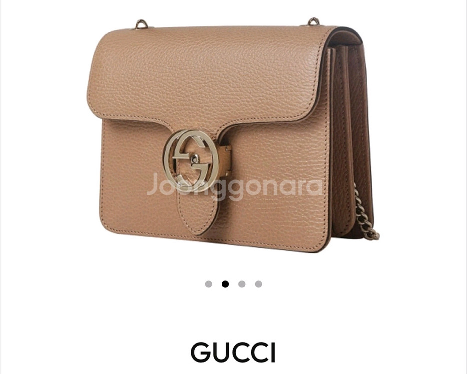 구찌 정품 인터로킹 체인 숄더백 M 판매합니다--0