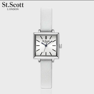 세인트스코트 솜니움 레더 워치 실버화이트
