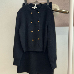 더캐시미어 니트 가디건 스커트 셋업