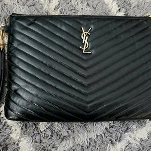 정품)생로랑 YSL 로고 클러치백