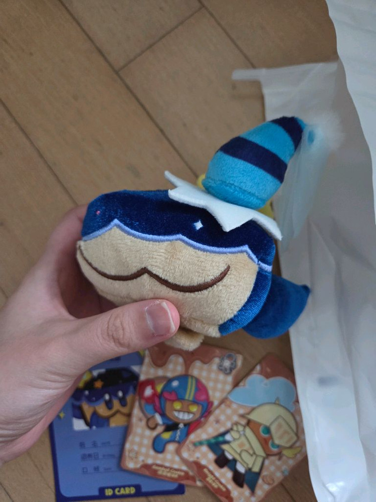 단순개봉현물)쿠키런킹덤 달빛술사 케이크들개 인형키링--2