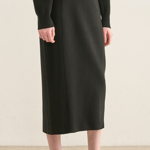 더캐시미어 울 블렌드 니트 스커트