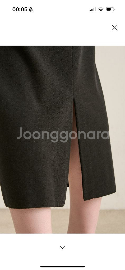 더캐시미어 울 블렌드 니트 스커트--5