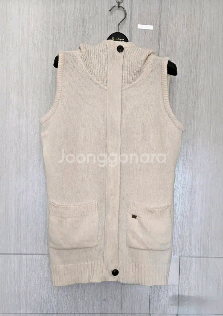 라벨사이즈 90) 프리~66반) 빈폴 바이크리페어샵 후드 집업 롱 조끼--0