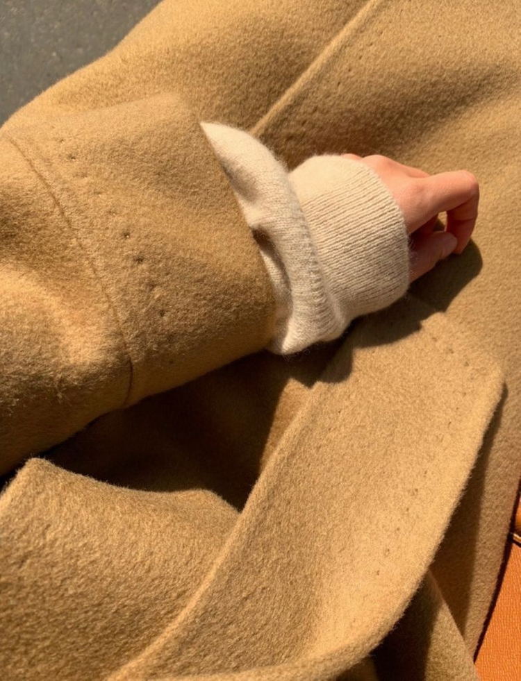 elborn 엘보른 누메로 캐시미어 코트 카멜 골드 자켓--4