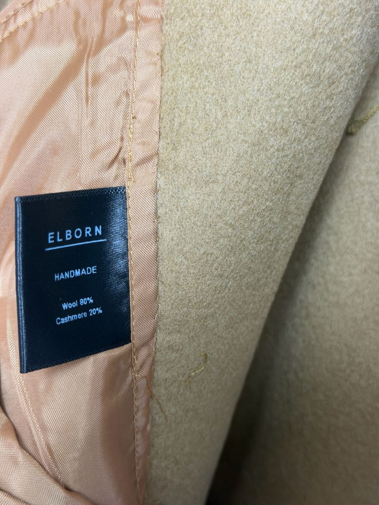 elborn 엘보른 누메로 캐시미어 코트 카멜 골드 자켓--7