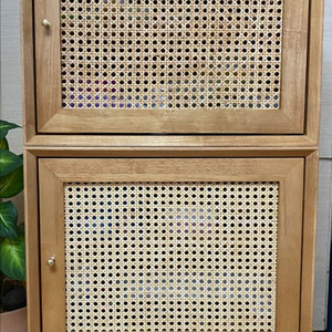 장미맨숀 로라 라탄 원목 협탁 (내추럴) 일괄판매