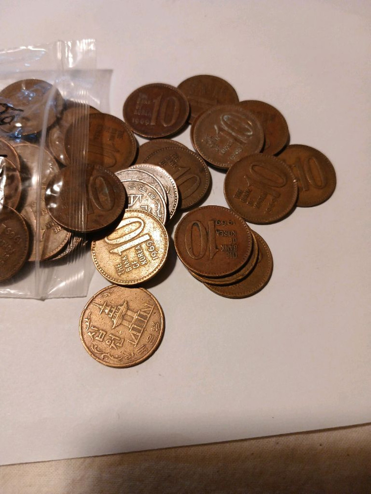 1969년 10원 100개 이미지