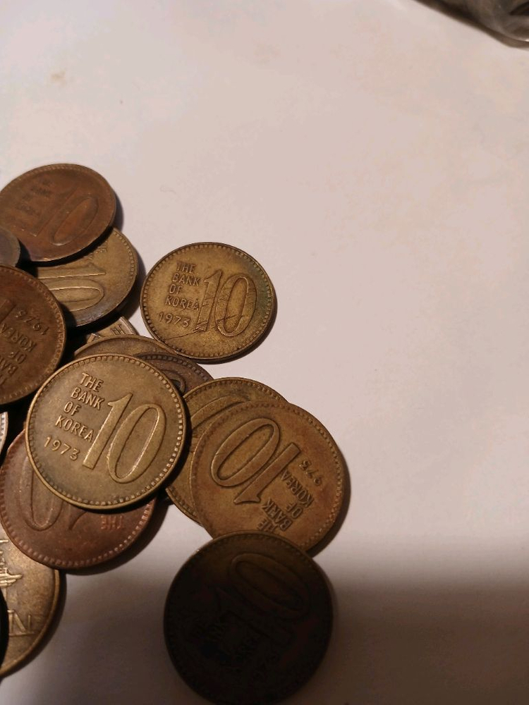 1973년 10원 100개 이미지