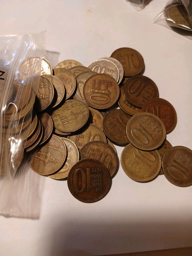 1975년 10원 100개 이미지