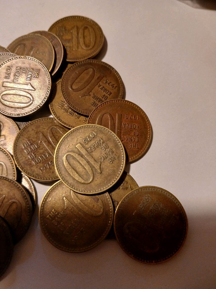 1975년 10원 100개 이미지