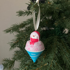 빈티지 크리스마스 트리 오너먼트 스노우맨 아이스크림