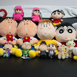 흰둥이 짱구 맹구 훈이 유리 토끼 대형 중형 키링 인형 모음 이미지