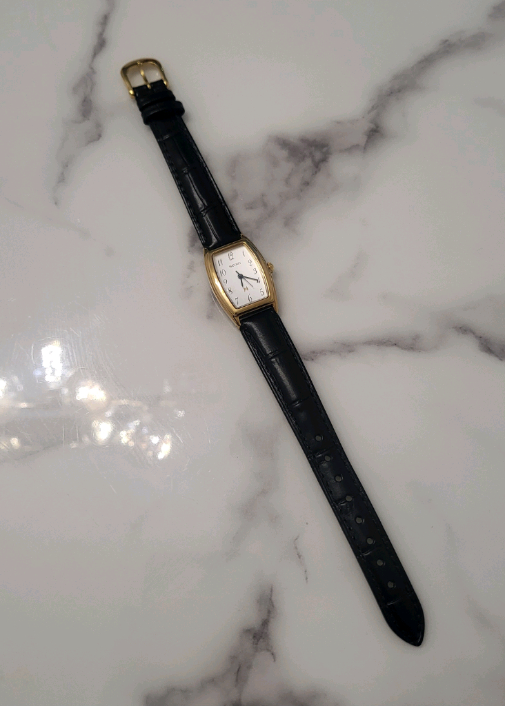 세이코 Seiko 여성용 금장 쿼츠 시계 팔찌 여성 여자--4