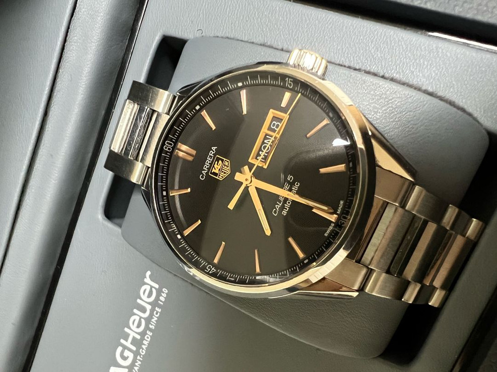 태그호이어 까레라 데이데이트 로즈골드--2