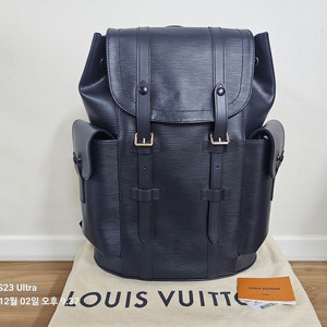 루이비통 크리스토퍼 네이비 백팩