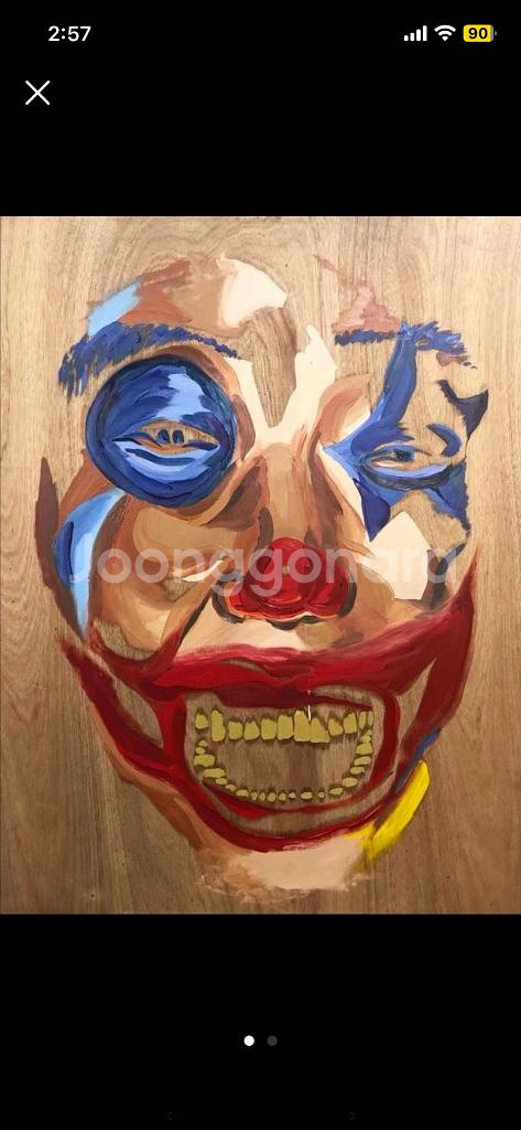 아트상품 : 나무판재에 유화그림--0