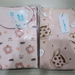 첨이첨이 여아양면내의&실내복 75호 9~10세용 총2벌 새상품