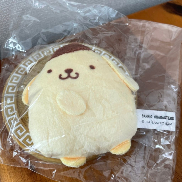 새제품)산리오 폼폼푸린 키링인형 뒤돌아 후리무키 볼체인--1