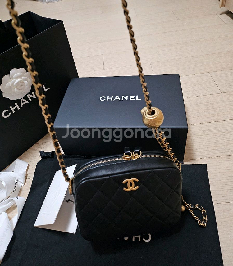 샤넬 카메라백 골드볼--8