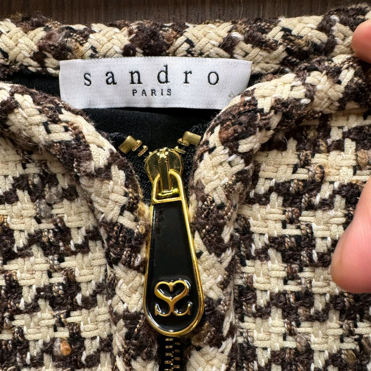 산드로 하운드투스 체크치마 스커트--1