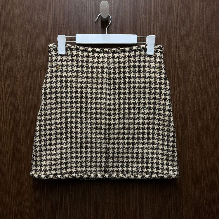 산드로 하운드투스 체크치마 스커트--3