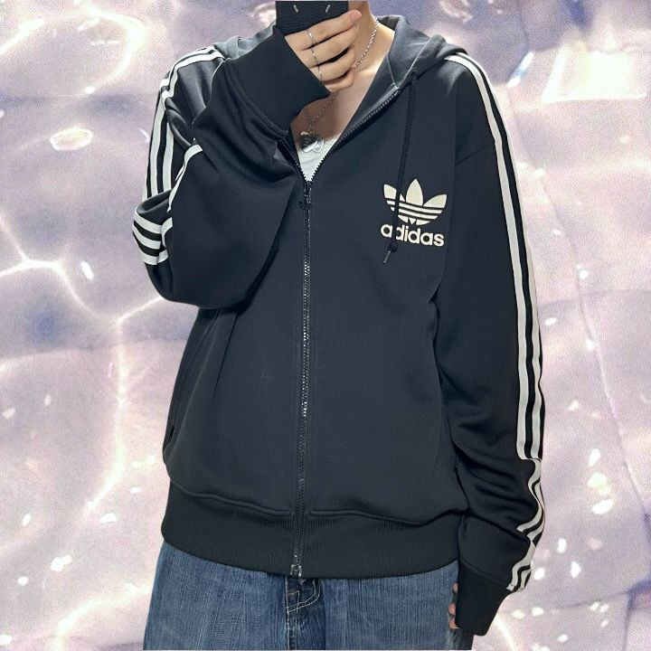 00s 아디다스 플락 후드 집업 져지 블랙 L 100 이미지