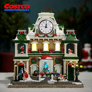 코스트코 크리스마스 눈내리는 기차역 멜로디장식