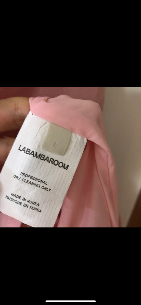 라밤바룸 블러셔 핑크 드레스 원피스 L 만삭 사진 플레어 A라인 웨딩촬영--7