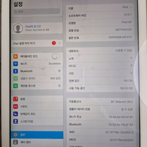 아이패드 에어 1세대 64GB 셀룰러