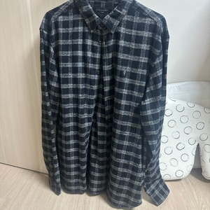 올세인츠 체크 남방 셔츠 블랙