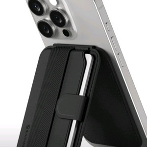 신지모루 반자동 M풀탭 스탠드 맥세이프 카드지갑 가죽 거치대 케이스