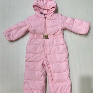 폴로키즈 폴로랄프로렌 키즈 랄프로렌 베이비 걸즈 다운 후드 우주복 패딩 스노우 올인원