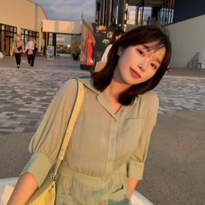 온앤온 플리츠 원피스 민트