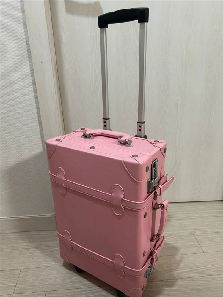 핑크 캐리어 가방 이미지