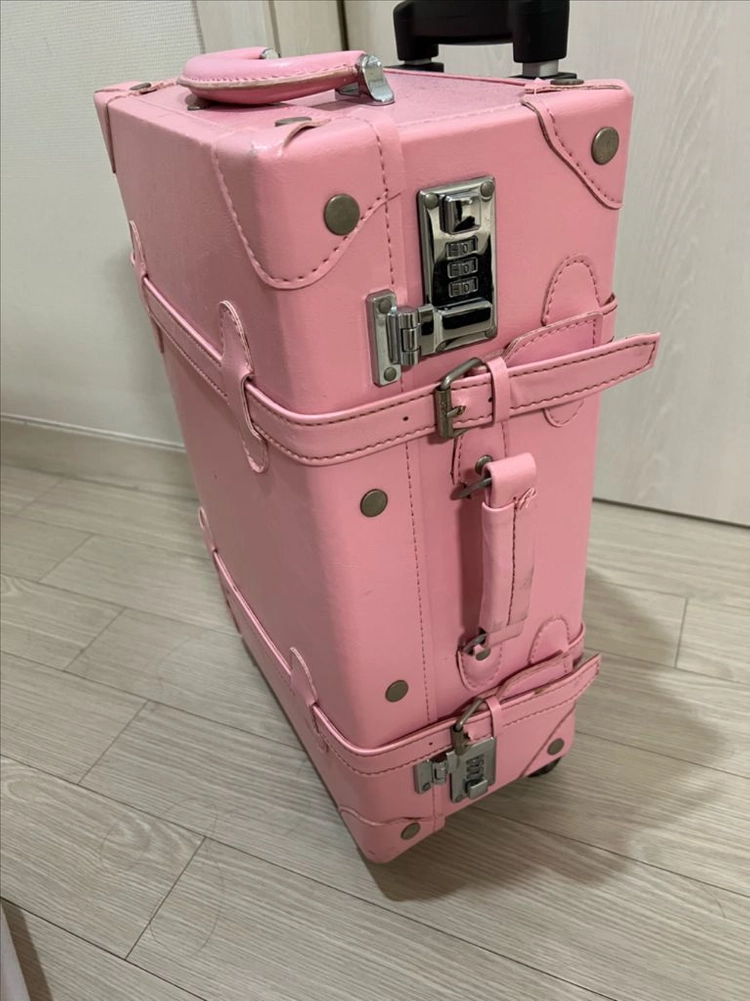 핑크 캐리어 가방 이미지